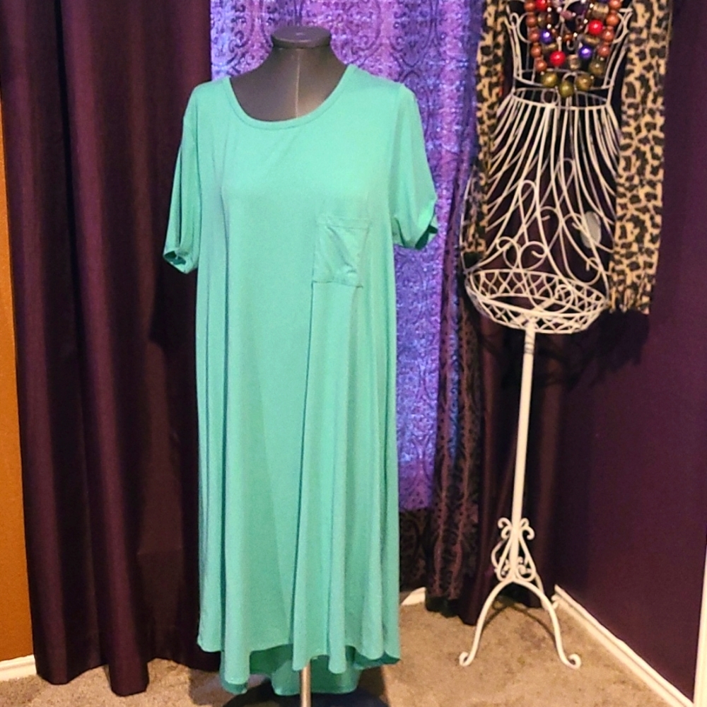LuLaRoe Green Dress size 2X